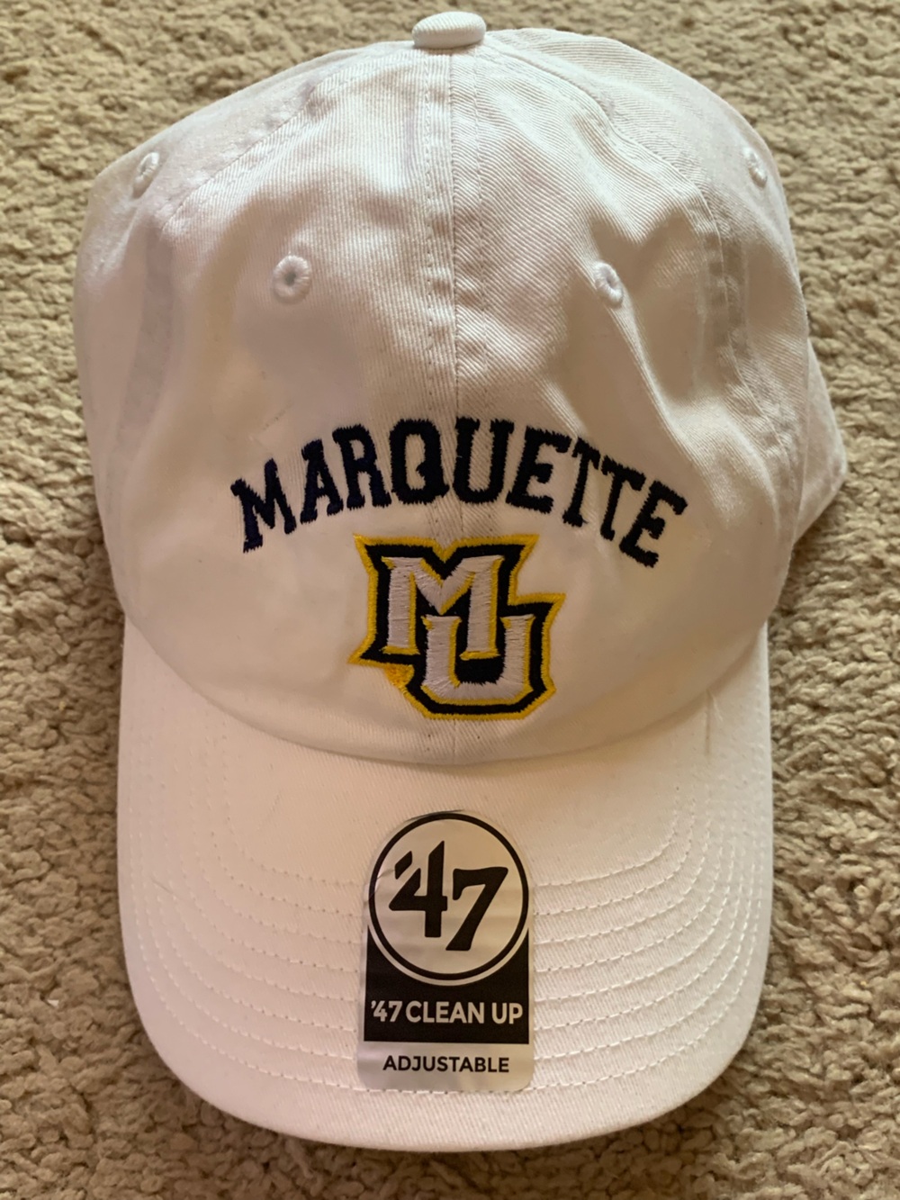 White Marquette University Men’s 47 brand cap